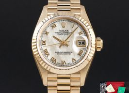 Rolex Lady-Datejust 69178 (1993) - White dial 26 mm Yellow Gold case