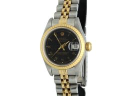 Rolex Lady-Datejust 69173 (1985) - Black dial 26 mm Gold/Steel case