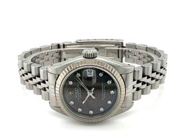 Rolex Lady-Datejust 69174 (Onbekend (willekeurig serienummer)) - Zwart wijzerplaat 26mm Staal