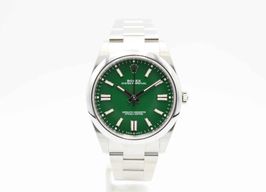 Rolex Oyster Perpetual 41 124300 (2024) - Groen wijzerplaat 41mm Staal