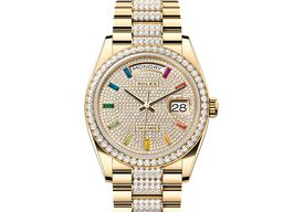 Rolex Day-Date 36 128348RBR (2025) - Diamant wijzerplaat 36mm Geelgoud