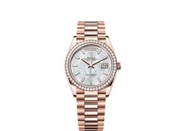 Rolex Day-Date 36 128345RBR (2025) - Wit wijzerplaat 36mm Roségoud