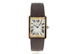 Cartier Tank Solo W5200004 (2013) - Silver dial 35 mm Yellow Gold case