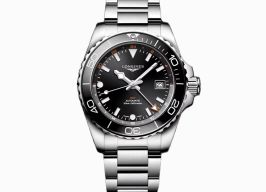 Longines HydroConquest L3.790.4.56.6 (2025) - Zwart wijzerplaat 41mm Staal