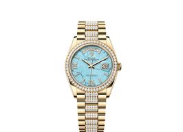 Rolex Day-Date 36 128348RBR (2025) - Blauw wijzerplaat 36mm Geelgoud