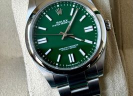 Rolex Oyster Perpetual 41 124300 (2022) - Green dial 41 mm Steel case