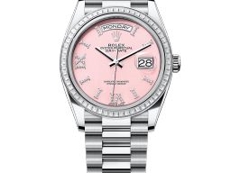 Rolex Day-Date 36 128396TBR (2025) - Roze wijzerplaat 36mm Platina