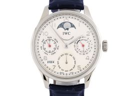 IWC Portuguese Perpetual Calendar IW502308 (2016) - Zilver wijzerplaat 44mm Staal
