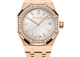 Audemars Piguet Royal Oak Selfwinding 15551OR.ZZ.1356OR.01 (2025) - Zilver wijzerplaat 37mm Roségoud