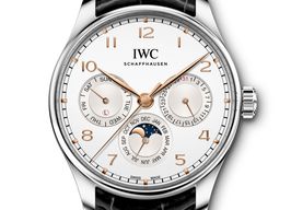 IWC Portuguese Perpetual Calendar IW344203 (2024) - Zilver wijzerplaat 42mm Staal