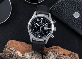 IWC Pilot Chronograph IW370602 (Onbekend (willekeurig serienummer)) - Zwart wijzerplaat 39mm Staal