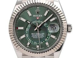 Rolex Sky-Dweller 336934 (2023) - Groen wijzerplaat 42mm Goud/Staal