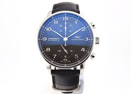 IWC Portuguese Chronograph IW371404 (Unknown (random serial)) - Black dial 40 mm Steel case