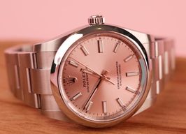 Rolex Oyster Perpetual 34 124200 (2022) - Pink dial 34 mm Steel case