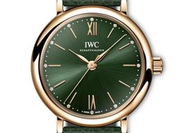 IWC Portofino Automatic IW357415 (2024) - Groen wijzerplaat 34mm Roodgoud