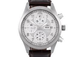 IWC Pilot Spitfire Chronograph IW371702 (2012) - Silver dial 42 mm Steel case