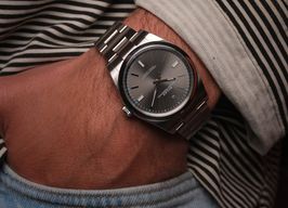 Rolex Oyster Perpetual 39 114300 (2020) - Grey dial 39 mm Steel case