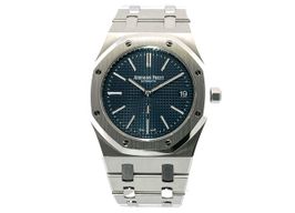 Audemars Piguet Royal Oak Jumbo 15202ST.OO.1240ST.01.A (2021) - Blauw wijzerplaat 39mm Staal