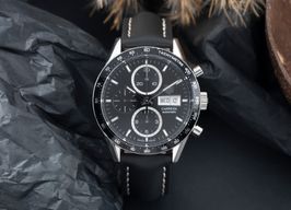 TAG Heuer Carrera Calibre 16 CV201AG (2015) - Zwart wijzerplaat 41mm Staal