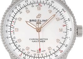 Breitling Navitimer A17395211A1P1 (Onbekend (willekeurig serienummer)) - Wit wijzerplaat 35mm Staal