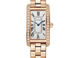 Cartier Tank Américaine WJTA0056 (2025) - Silver dial 19 mm Rose Gold case