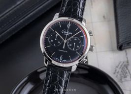 Glashütte Original Sixties Chronograph 1-39-34-02-22-04 (Onbekend (willekeurig serienummer)) - Zwart wijzerplaat 41mm Staal