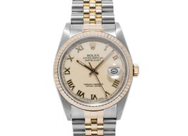 Rolex Datejust 36 16233 (1999) - Beige wijzerplaat 36mm Goud/Staal