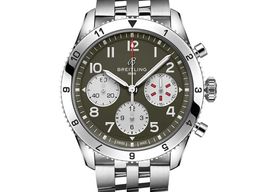 Breitling Classic AVI A233802A1L1A1 (2023) - Groen wijzerplaat 42mm Staal