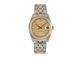 Tudor Prince Oysterdate 74033 (2000) - Gold dial 34 mm Gold/Steel case