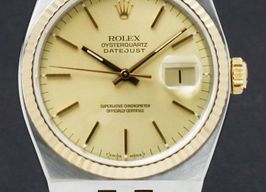 Rolex Datejust Oysterquartz 17013 (1989) - Gold dial 36 mm Gold/Steel case