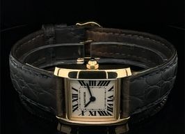 Cartier Tank Française 1820 (2005) - White dial 20 mm Yellow Gold case