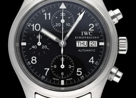 IWC Pilot Chronograph IW370607 (2004) - Zwart wijzerplaat 39mm Staal