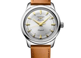 Longines Conquest Heritage L1.649.4.72.2 (2024) - Zilver wijzerplaat 38mm Staal