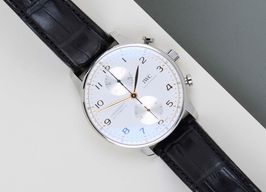 IWC Portuguese Chronograph IW371604 (2022) - Zilver wijzerplaat 41mm Staal
