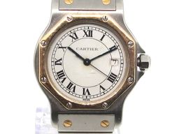 Cartier Santos 187902 (Unknown (random serial)) - White dial 30 mm Steel case