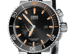 Oris Aquis 01 743 7709 7184-Set RS (2024) - Zwart wijzerplaat 46mm Titanium