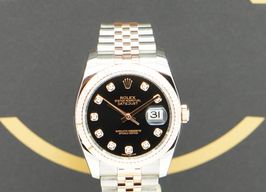 Rolex Datejust 36 116231 (2016) - Black dial 36 mm Gold/Steel case