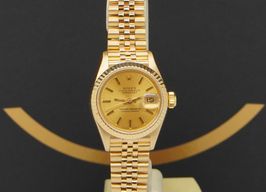 Rolex Lady-Datejust 69178 (1990) - Goud wijzerplaat 26mm Geelgoud