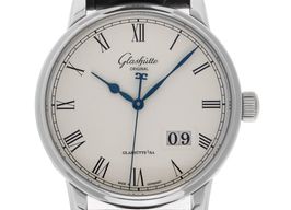 Glashütte Original Senator Panorama Date 100-03-32-42-04 (2016) - Silver dial 40 mm Steel case