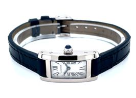 Cartier Tank Américaine 2544 (Onbekend (willekeurig serienummer)) - Zilver wijzerplaat 28mm Witgoud