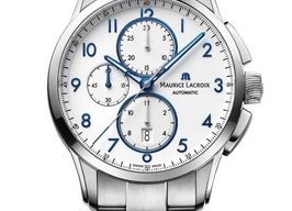 Maurice Lacroix Pontos Chronographe PT6388-SS002-120-1 (2024) - Wit wijzerplaat 43mm Staal