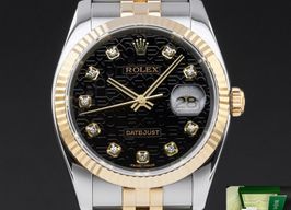 Rolex Datejust 36 116233 (2005) - Black dial 36 mm Gold/Steel case