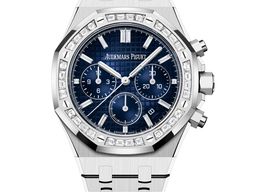 Audemars Piguet Royal Oak Chronograph 26715BC.ZZ.1356BC.01 (2025) - Blue dial 38 mm White Gold case