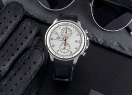 IWC Portuguese Yacht Club Chronograph IW390211 (Onbekend (willekeurig serienummer)) - Zwart wijzerplaat 45mm Staal