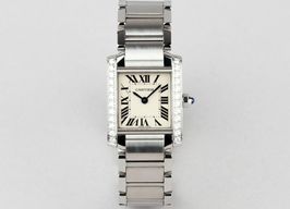 Cartier Tank Française W4TA0008 (2019) - White dial 25 mm Steel case