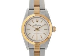 Rolex Oyster Perpetual 76183 (2000) - Silver dial 26 mm Gold/Steel case