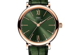 IWC Portofino Automatic IW357409 (2023) - Groen wijzerplaat 34mm Roodgoud