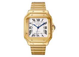 Cartier Santos WGSA0030 (2025) - Silver dial 35 mm Yellow Gold case