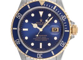 Rolex Submariner Date 16613 (2005) - Blue dial 40 mm Gold/Steel case