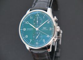 IWC Portuguese Chronograph IW371615 (2022) - Green dial 41 mm Steel case